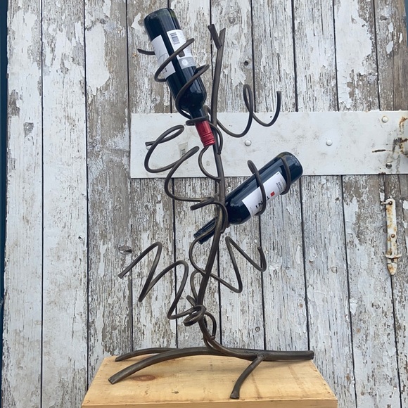 Wine Rack | Metal | Brown | 6 Bottle Holder - Picture 1 of 1